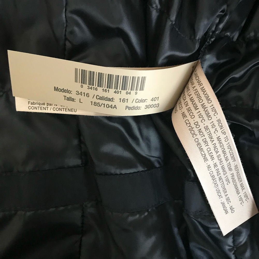 Navy Quilted Jacket - Picture 9 of 9